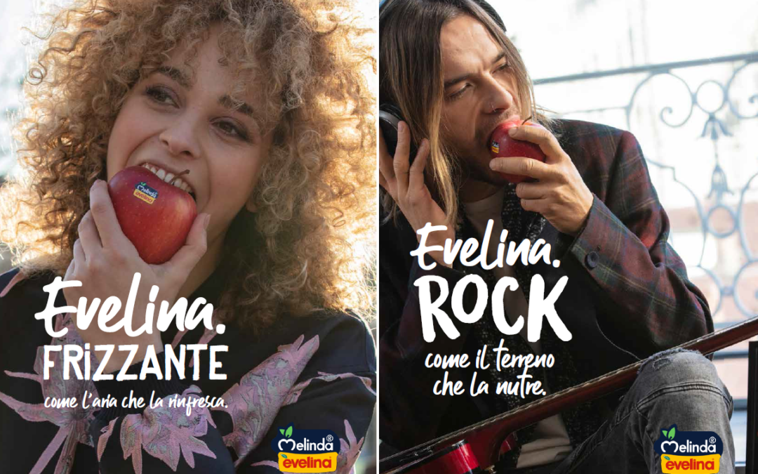 In onda il nuovo spot di Evelina, la mela giovane, per chi si sente frizzante e vive rock